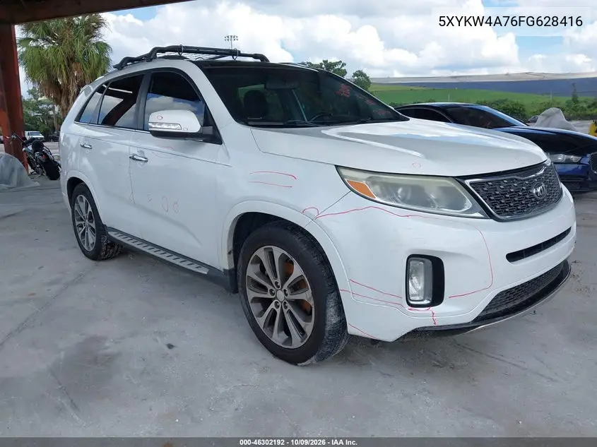 KIA SORENTO 2015, VIN 5XYKW4A76FG628416
