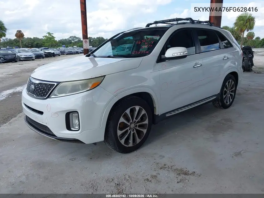 2015 KIA SORENTO VIN 5XYKW4A76FG628416 — фото 2