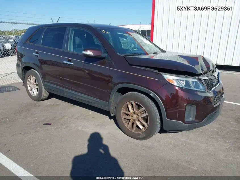 KIA SORENTO 2015, VIN 5XYKT3A69FG629361
