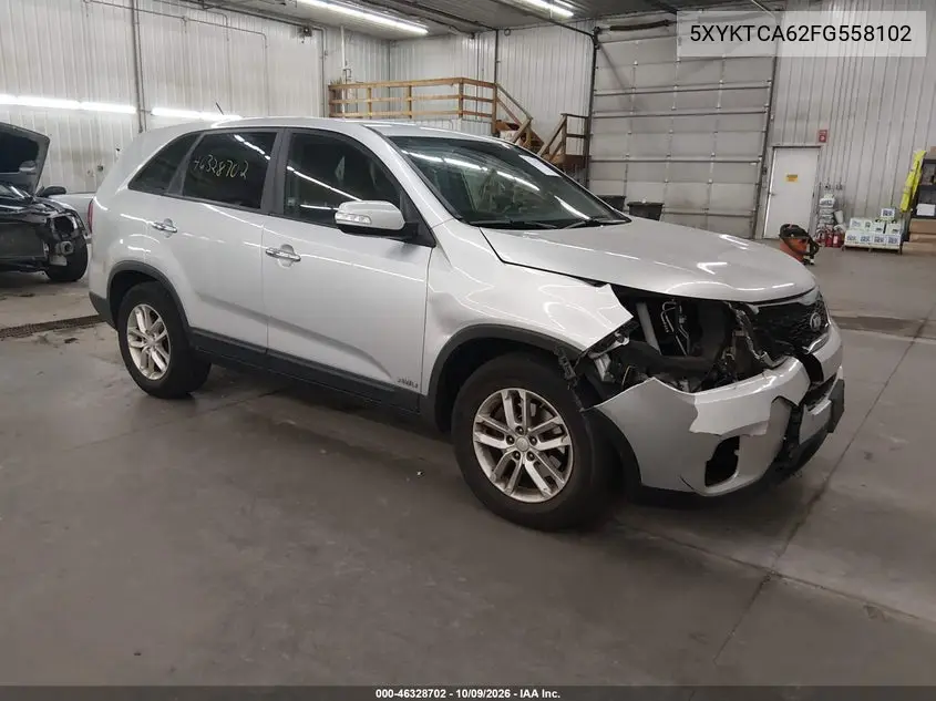 KIA SORENTO 2015, VIN 5XYKTCA62FG558102