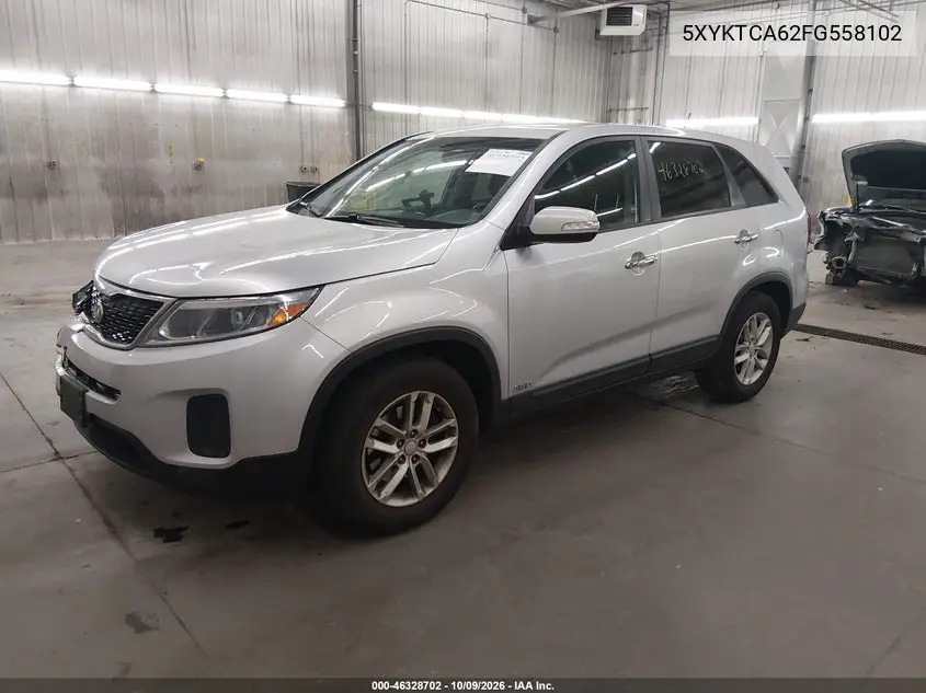 2015 KIA SORENTO VIN 5XYKTCA62FG558102 — фото 2