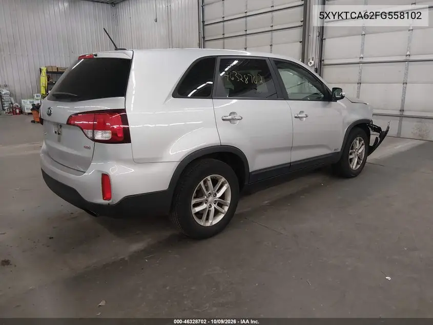 2015 KIA SORENTO VIN 5XYKTCA62FG558102 — фото 4