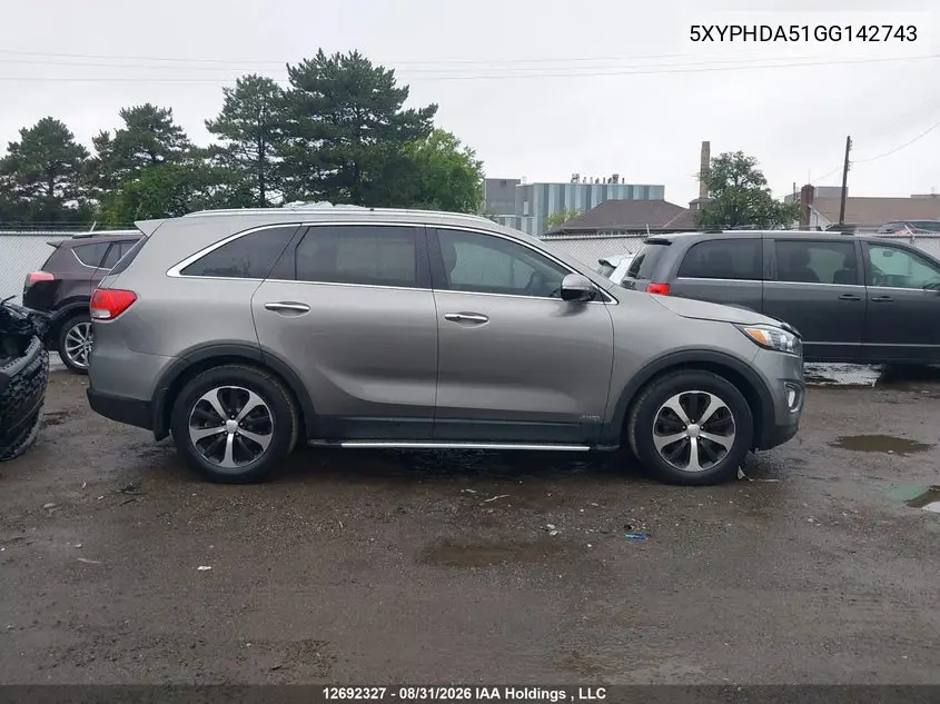 2016 KIA SORENTO VIN 5XYPHDA51GG142743 — фото 13