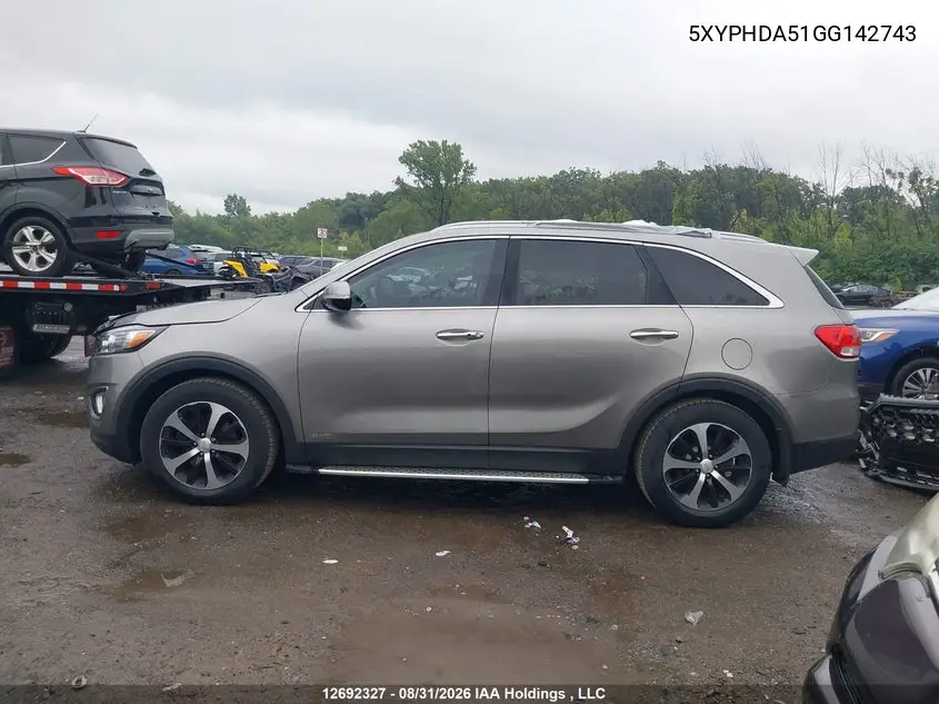 2016 KIA SORENTO VIN 5XYPHDA51GG142743 — фото 14