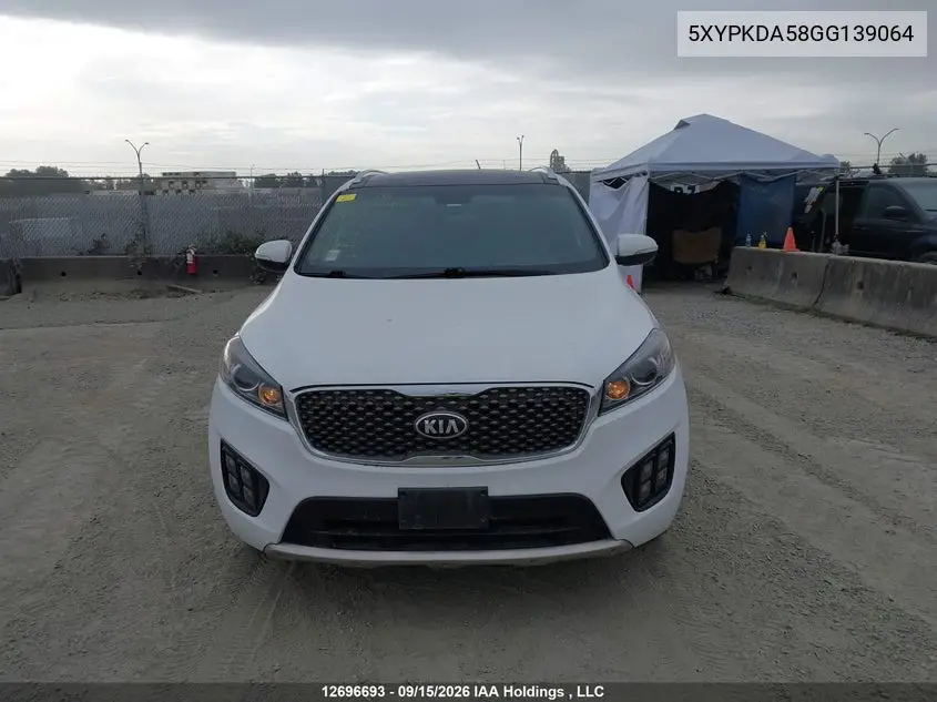 2016 KIA SORENTO VIN 5XYPKDA58GG139064 — фото 12