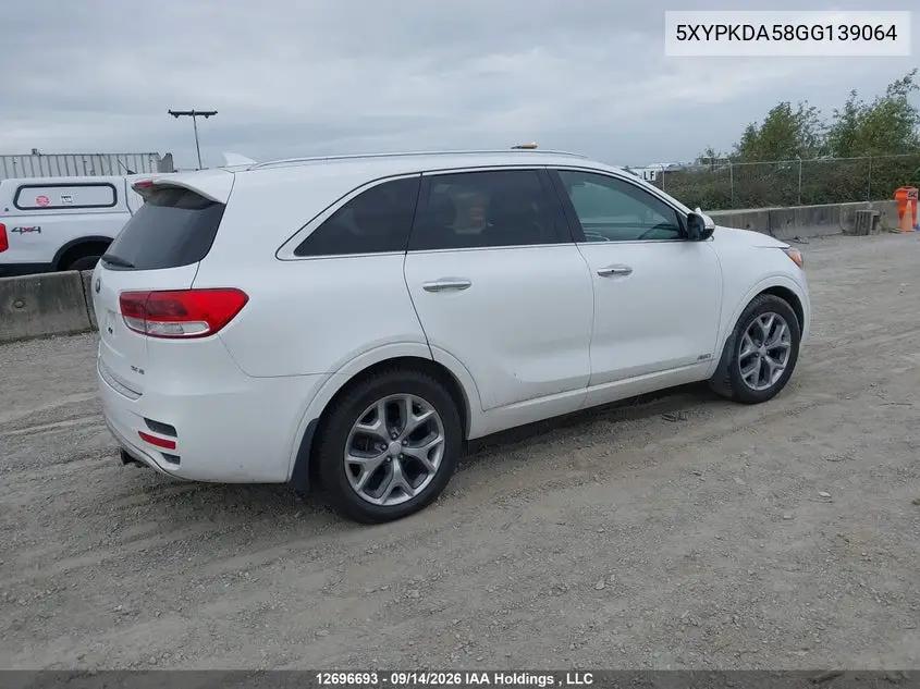 2016 KIA SORENTO VIN 5XYPKDA58GG139064 — фото 4