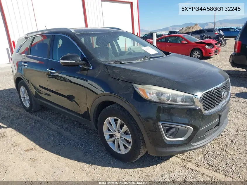 KIA SORENTO 2016, VIN 5XYPG4A58GG132245