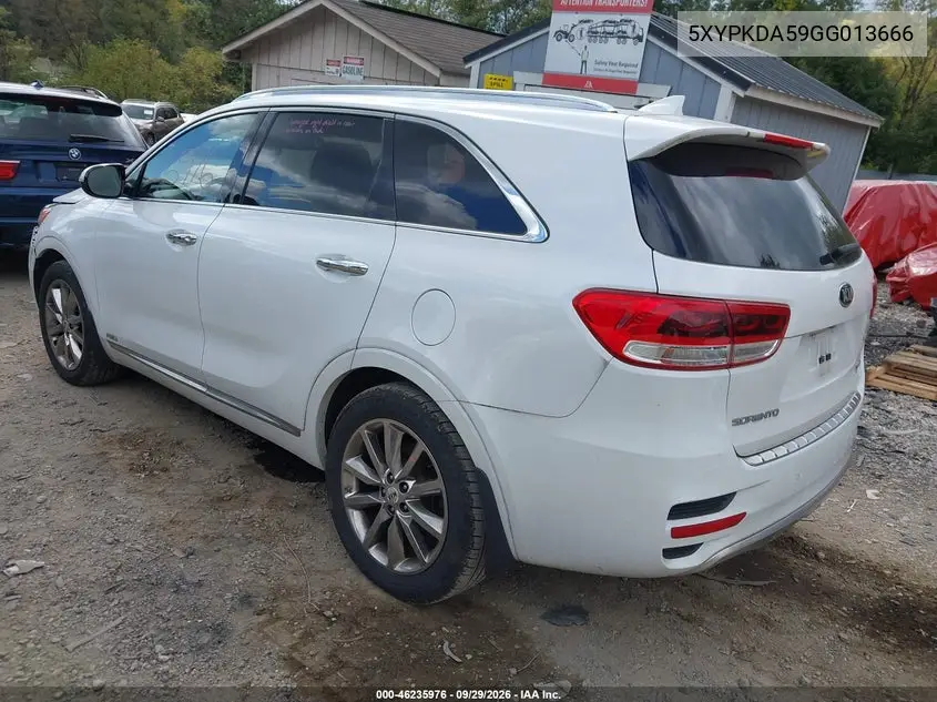 2016 KIA SORENTO VIN 5XYPKDA59GG013666 — фото 3