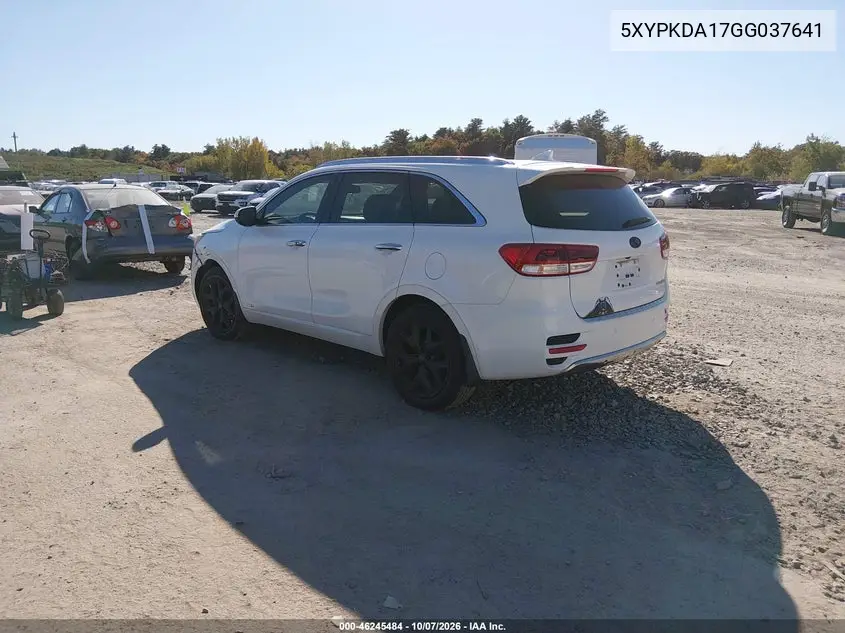 2016 KIA SORENTO VIN 5XYPKDA17GG037641 — фото 3