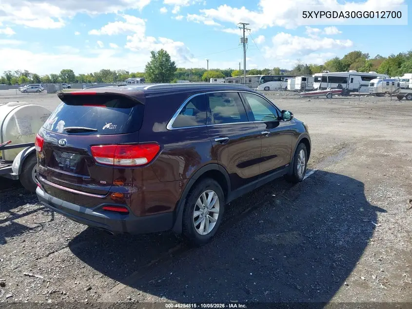 2016 KIA SORENTO VIN 5XYPGDA30GG012700 — фото 4