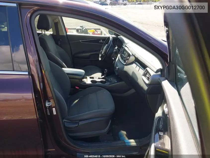 2016 KIA SORENTO VIN 5XYPGDA30GG012700 — фото 5