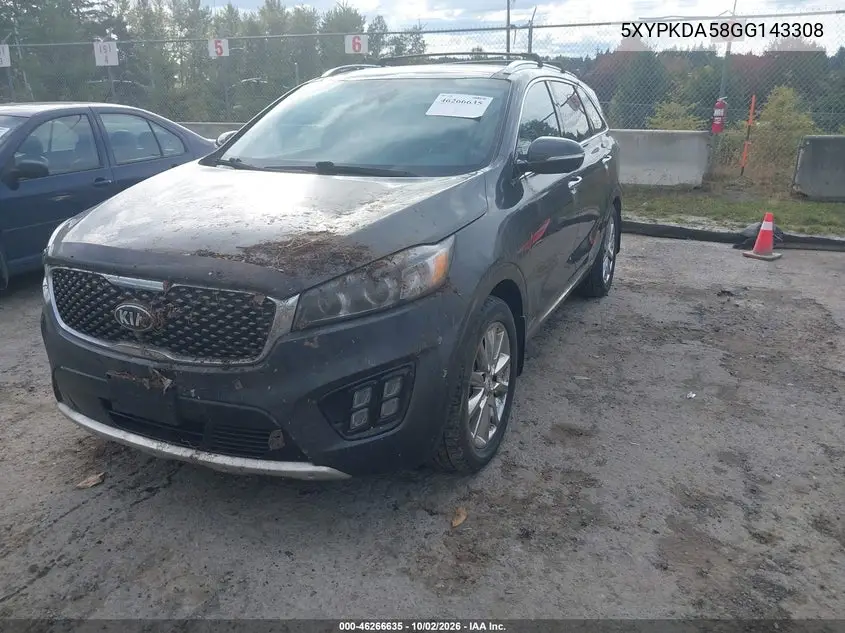2016 KIA SORENTO VIN 5XYPKDA58GG143308 — фото 2