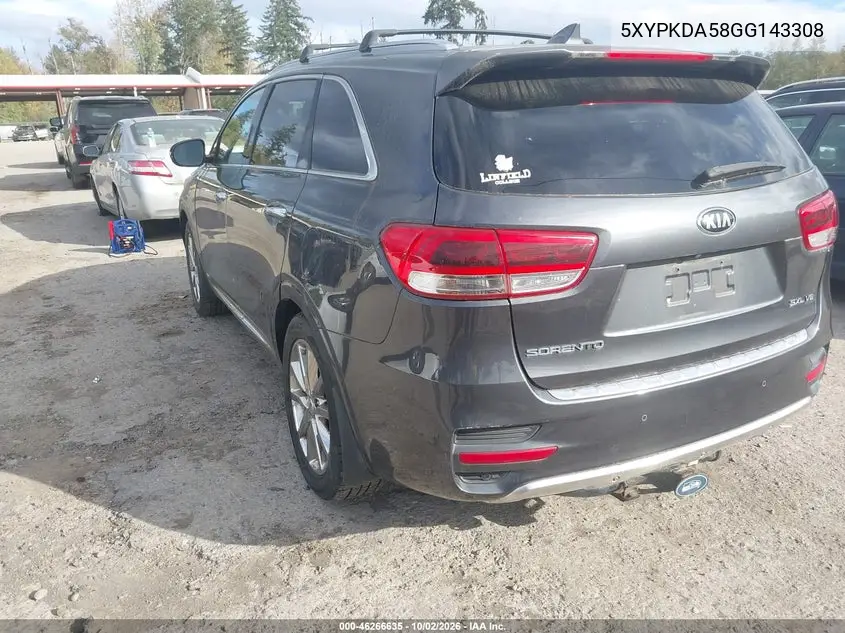 2016 KIA SORENTO VIN 5XYPKDA58GG143308 — фото 3