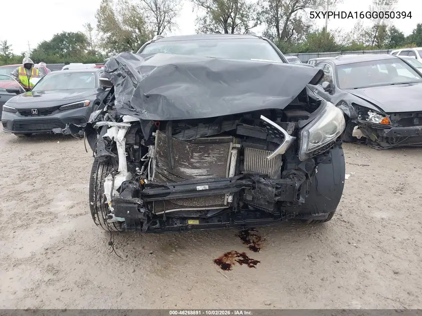 2016 KIA SORENTO VIN 5XYPHDA16GG050394 — фото 6