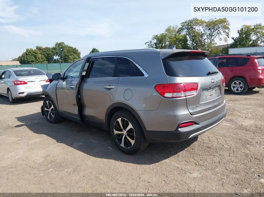 2016 KIA SORENTO VIN 5XYPHDA50GG101200 — фото 3