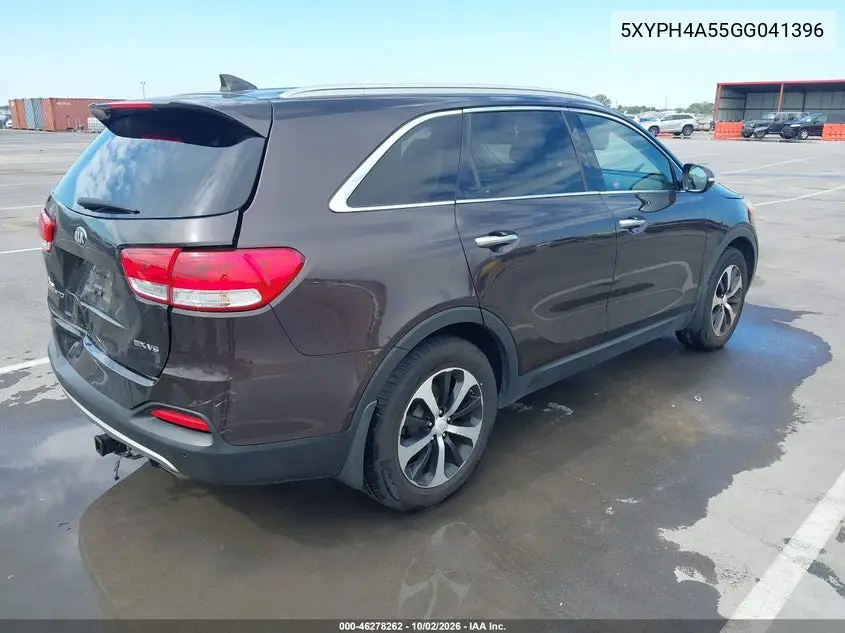 2016 KIA SORENTO VIN 5XYPH4A55GG041396 — фото 4