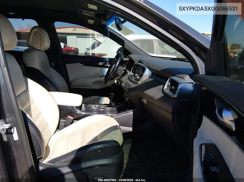 2016 KIA SORENTO VIN 5XYPKDA5XGG086531 — фото 5