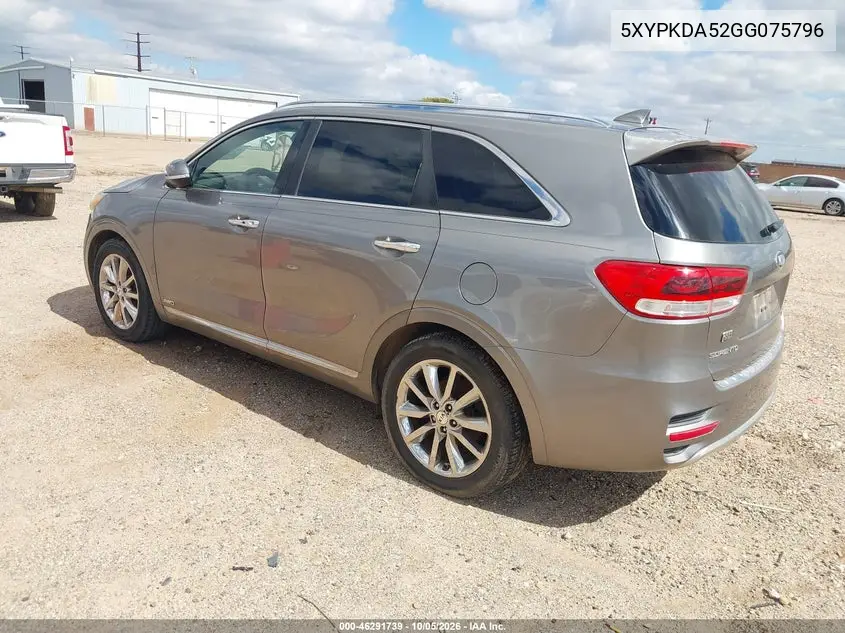 2016 KIA SORENTO VIN 5XYPKDA52GG075796 — фото 3