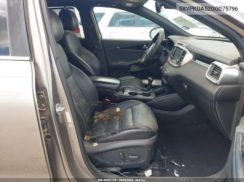 2016 KIA SORENTO VIN 5XYPKDA52GG075796 — фото 5