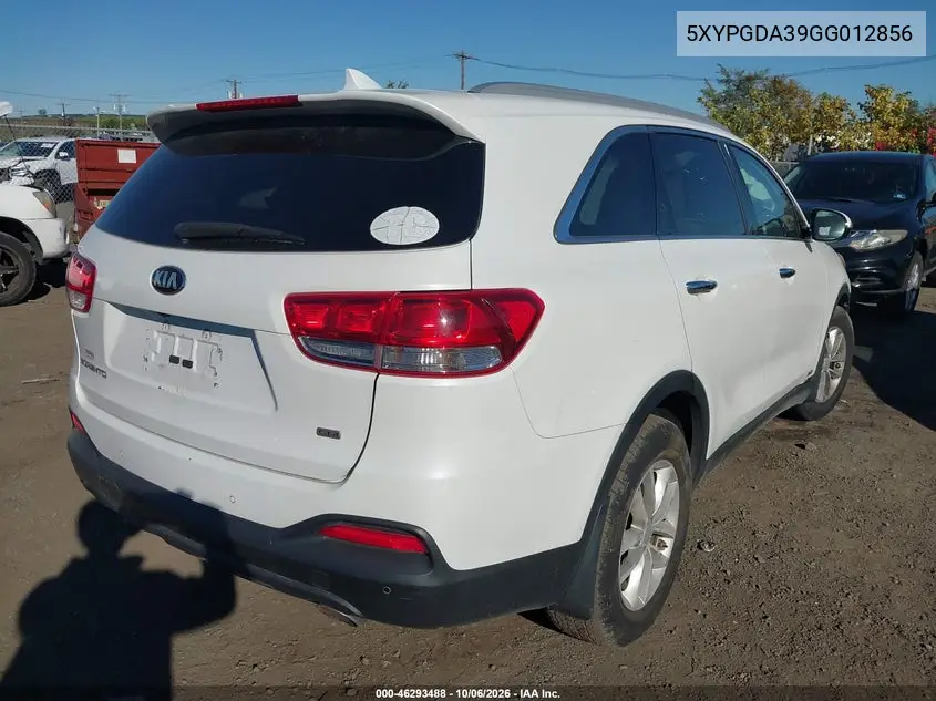 2016 KIA SORENTO VIN 5XYPGDA39GG012856 — фото 4