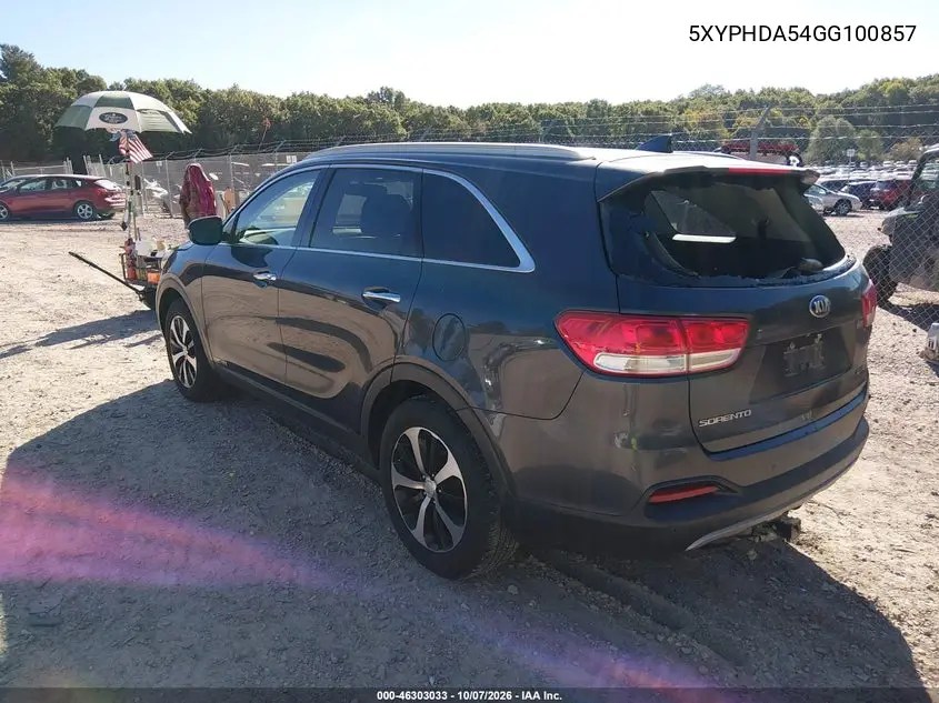 2016 KIA SORENTO VIN 5XYPHDA54GG100857 — фото 3
