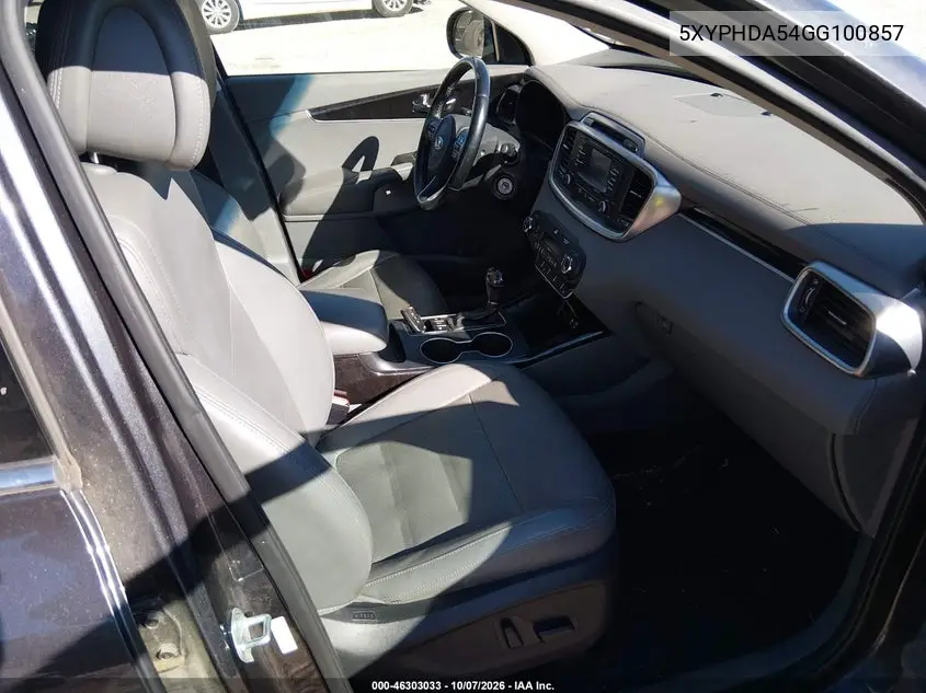 2016 KIA SORENTO VIN 5XYPHDA54GG100857 — фото 5