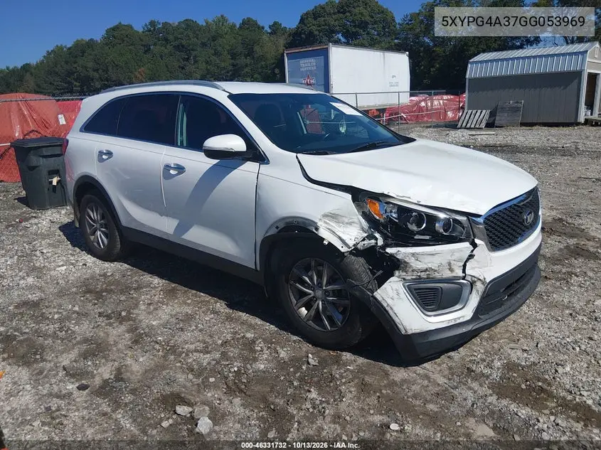 KIA SORENTO 2016, VIN 5XYPG4A37GG053969