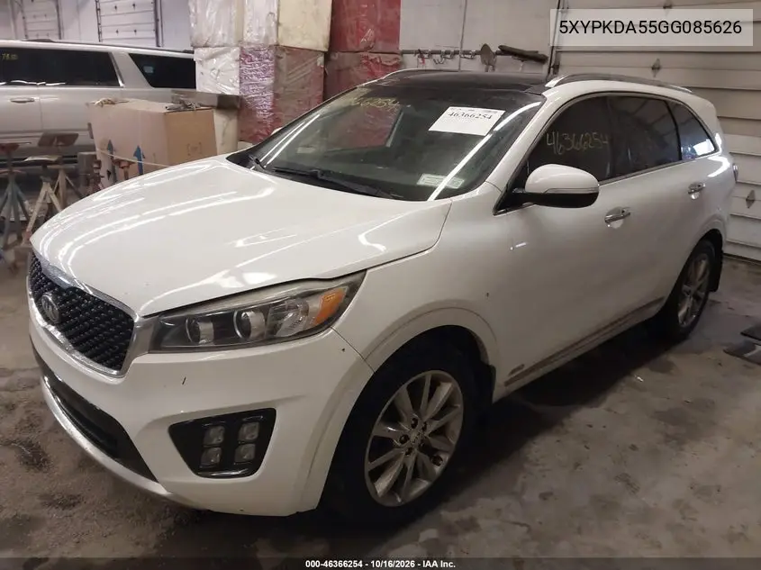 2016 KIA SORENTO VIN 5XYPKDA55GG085626 — фото 2