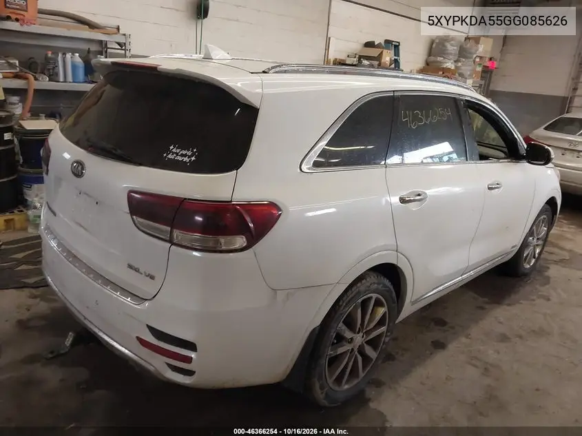 2016 KIA SORENTO VIN 5XYPKDA55GG085626 — фото 4