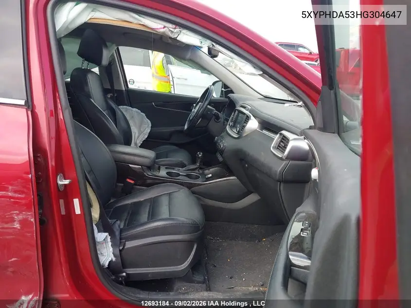 2017 KIA SORENTO VIN 5XYPHDA53HG304647 — фото 5