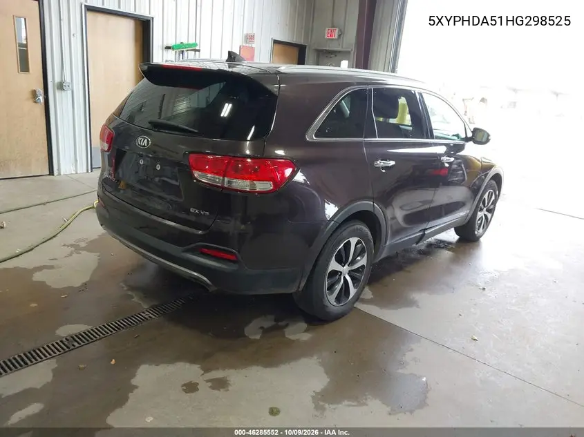 2017 KIA SORENTO VIN 5XYPHDA51HG298525 — фото 4