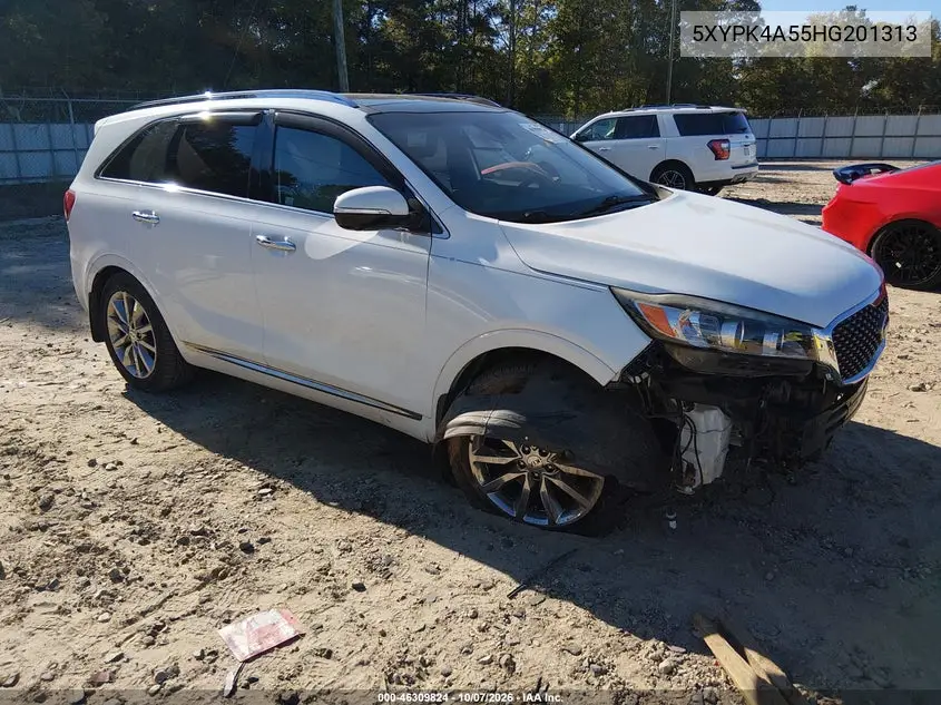 KIA SORENTO 2017, VIN 5XYPK4A55HG201313
