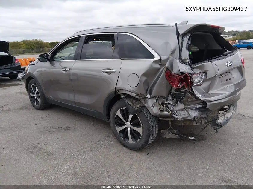 2017 KIA SORENTO VIN 5XYPHDA56HG309437 — фото 3
