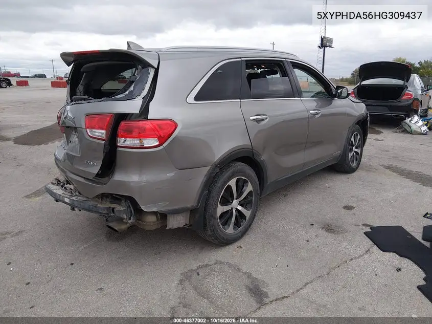 2017 KIA SORENTO VIN 5XYPHDA56HG309437 — фото 4
