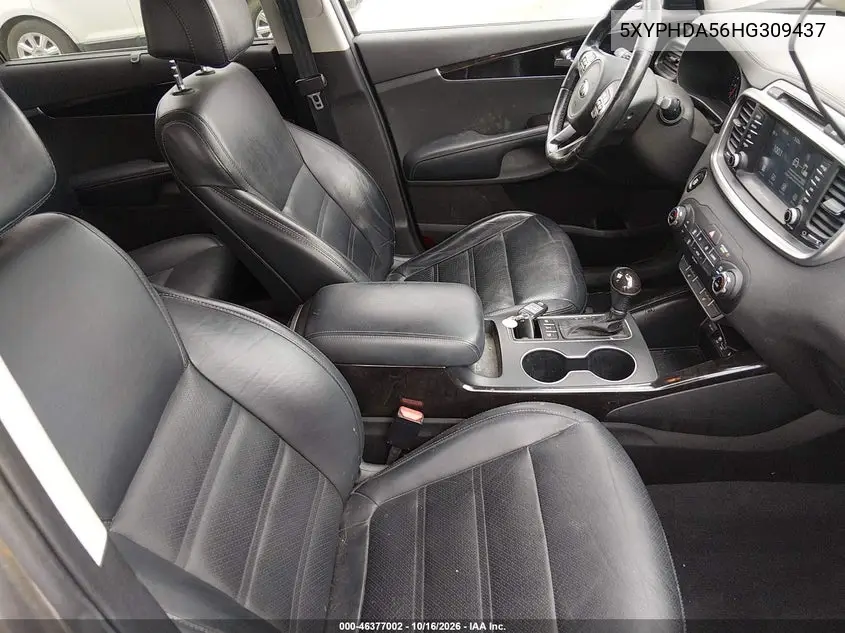 2017 KIA SORENTO VIN 5XYPHDA56HG309437 — фото 5