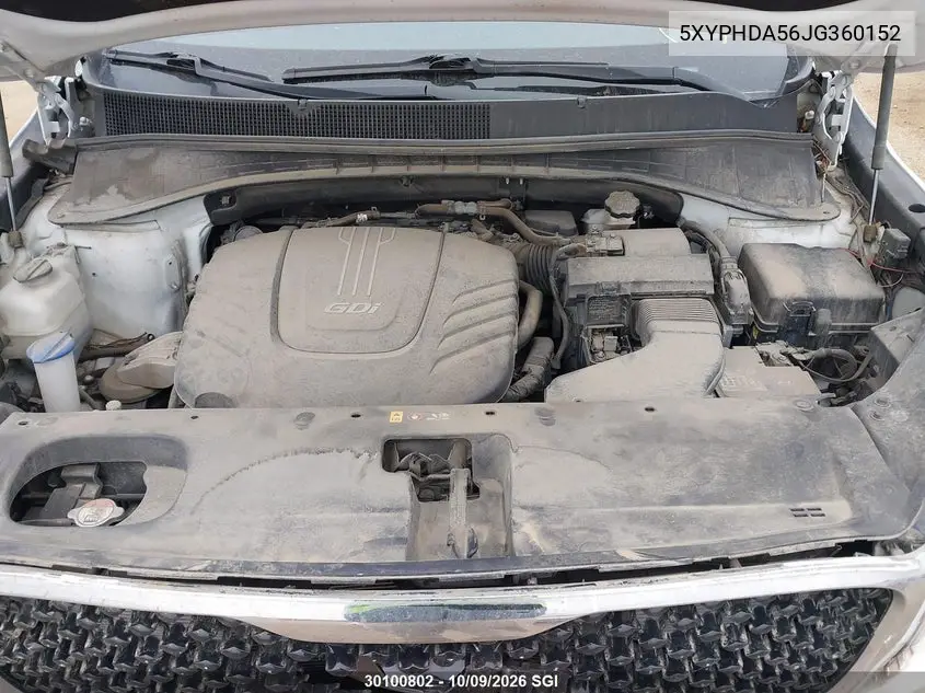 2018 KIA SORENTO VIN 5XYPHDA56JG360152 — фото 10