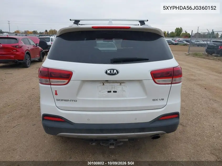 2018 KIA SORENTO VIN 5XYPHDA56JG360152 — фото 16