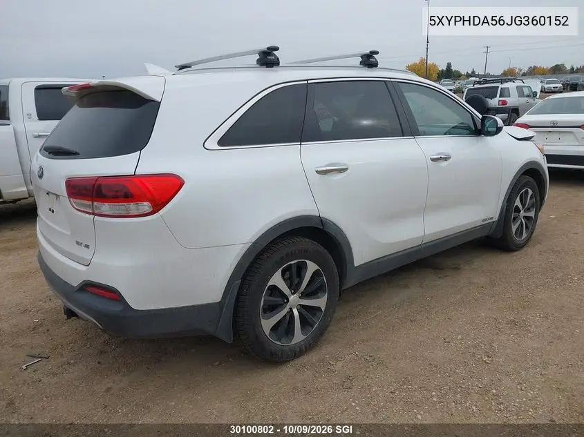 2018 KIA SORENTO VIN 5XYPHDA56JG360152 — фото 4
