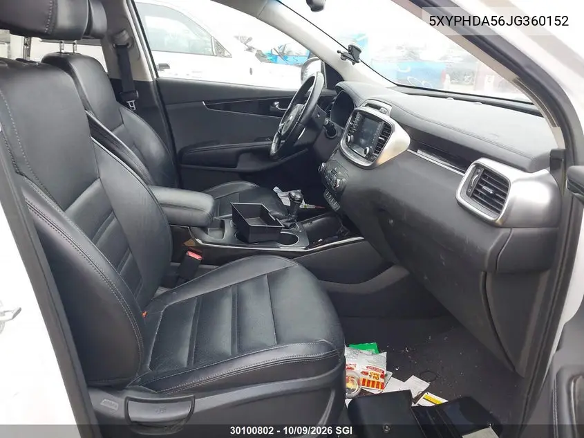 2018 KIA SORENTO VIN 5XYPHDA56JG360152 — фото 5