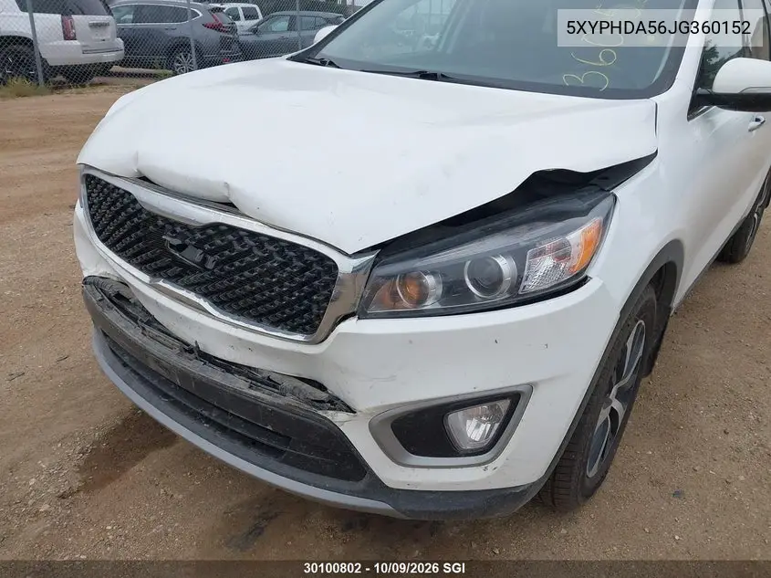 2018 KIA SORENTO VIN 5XYPHDA56JG360152 — фото 6