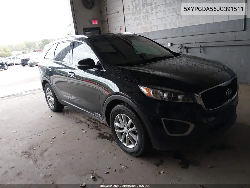 KIA SORENTO 2018, VIN 5XYPGDA55JG391511