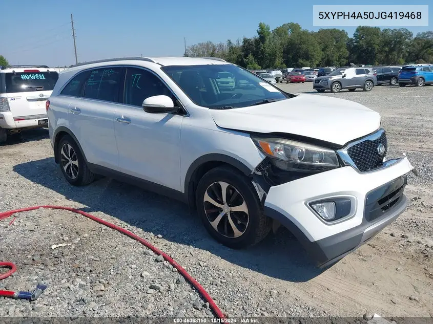 KIA SORENTO 2018, VIN 5XYPH4A50JG419468