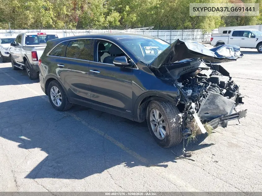 KIA SORENTO 2020, VIN 5XYPGDA37LG691441