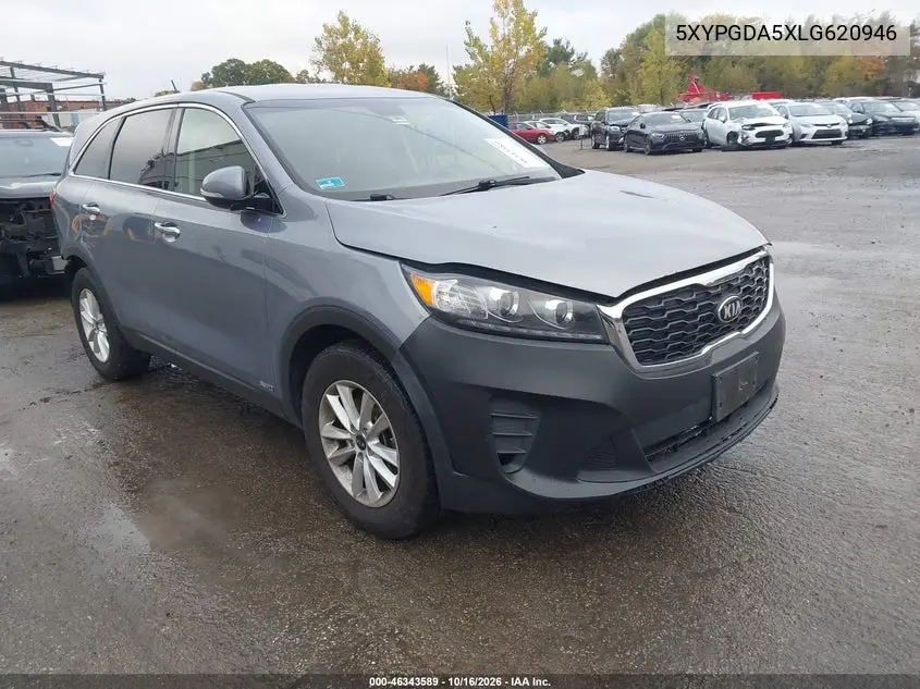KIA SORENTO 2020, VIN 5XYPGDA5XLG620946