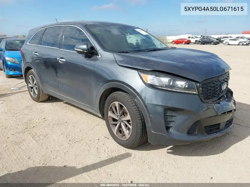 KIA SORENTO 2020, VIN 5XYPG4A50LG671615
