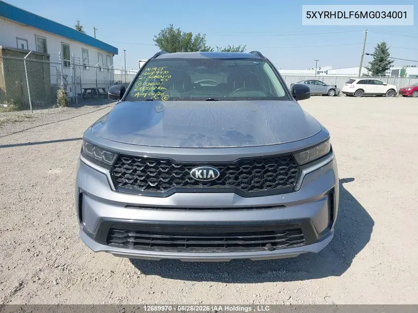 2021 KIA SORENTO VIN 5XYRHDLF6MG034001 — фото 12