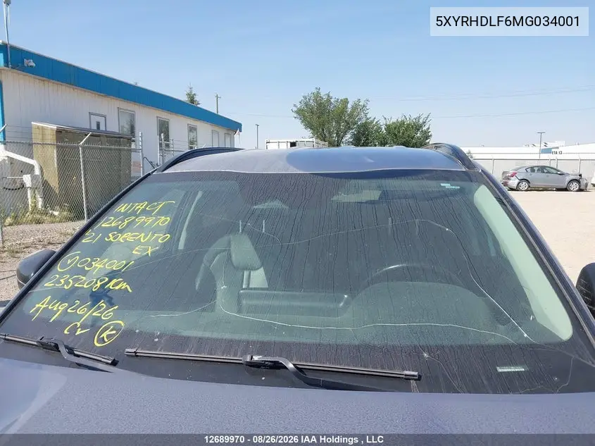 2021 KIA SORENTO VIN 5XYRHDLF6MG034001 — фото 17