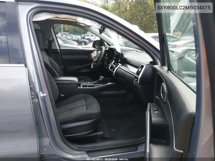 2021 KIA SORENTO VIN 5XYRGDLC2MG034375 — фото 5