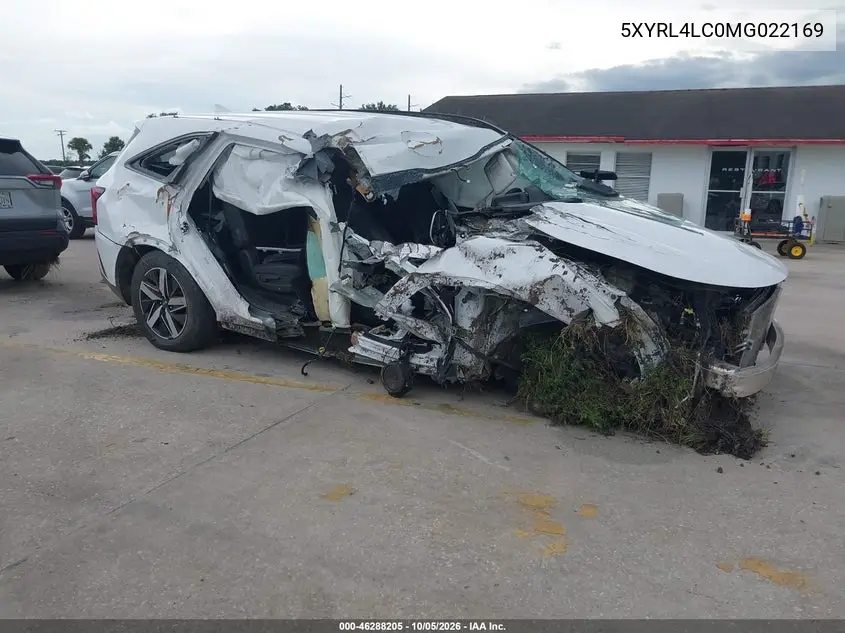 KIA SORENTO 2021, VIN 5XYRL4LC0MG022169