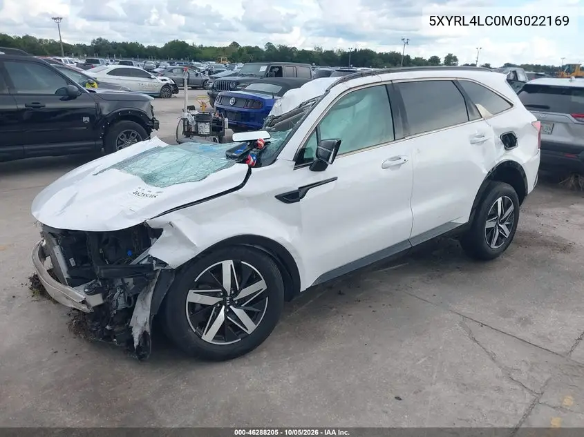2021 KIA SORENTO VIN 5XYRL4LC0MG022169 — фото 2